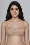 Zivame Padded Non Wired 3/4th Coverage Tshirt Bra - Skin Bouquet — thumbnail 2